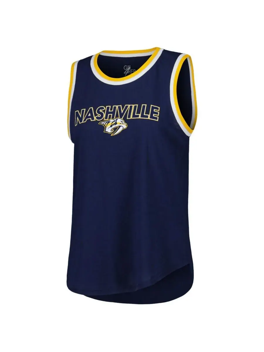 G-III 4Her by Carl Banks Женская темно-синяя майка с символикой команды Nashville Predators — изображение 2 из 3, темно-синий