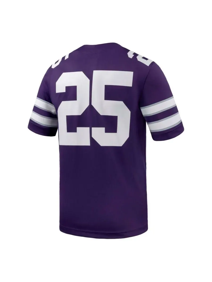 Nike Мужская фиолетовая игровая майка Kansas State Wildcats "Untouchable" (номер 25) — изображение 2 из 3, фиолетовый