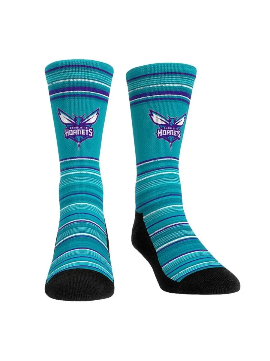 Rock 'Em Мужской комплект: носки и боксерские трусы Charlotte Hornets Primary Crew — изображение 2 из 3, нет цвета