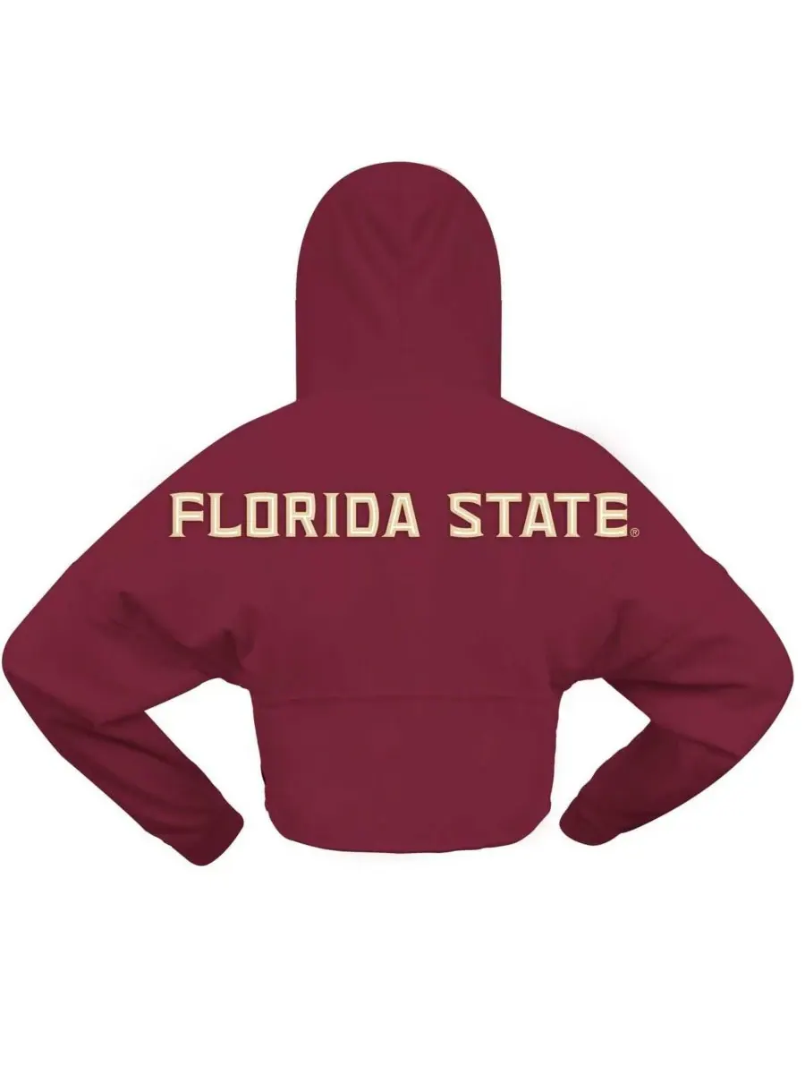 Женская укороченная толстовка с капюшоном Garnet Florida State Seminoles Oversized Spirit Jersey — изображение 2 из 3, гранат