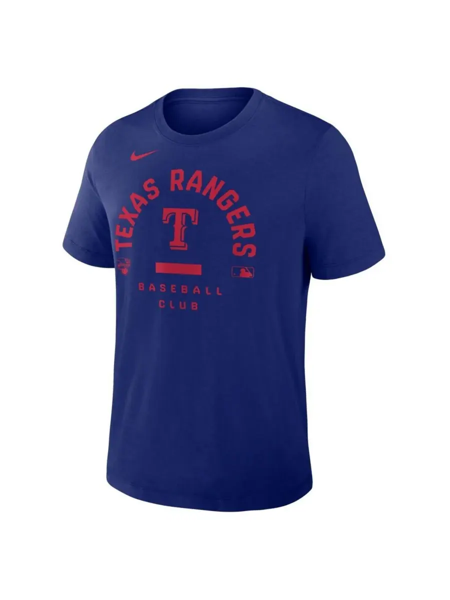 Мужская футболка Royal Texas Rangers Authentic Collection Early Work Tri-Blend Dri-FIT Nike — изображение 2 из 3, королевский