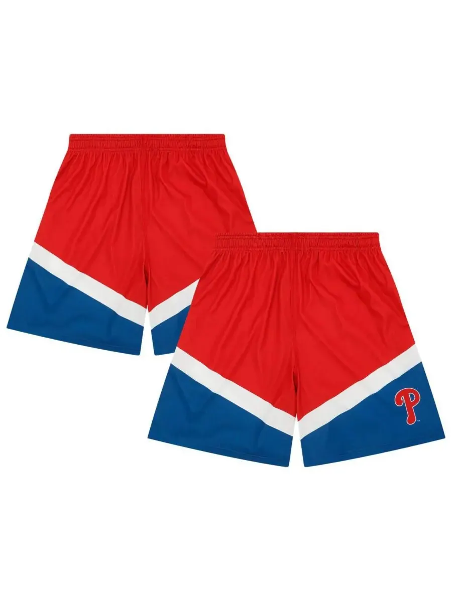 FOCO Мужские красные шорты Philadelphia Phillies с цветными блоками — красный