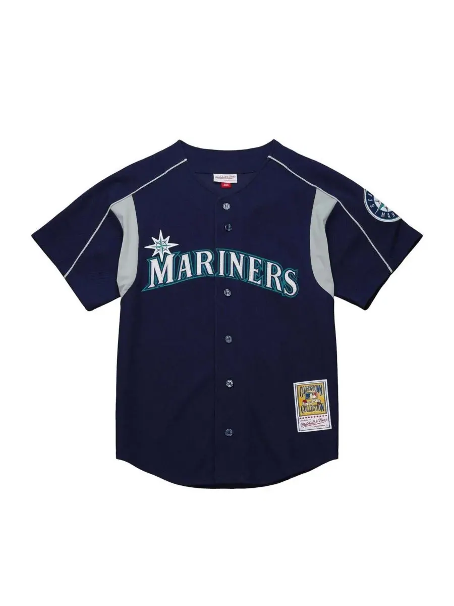 Mitchell & Ness Мужская тренировочная футболка для бейсбола Ichiro Suzuki Navy Distressed Seattle — изображение 4 из 4