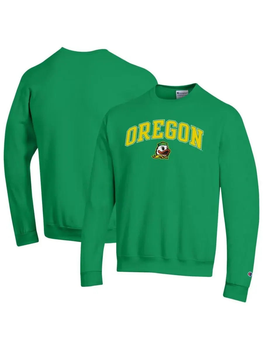 Champion Мужская зеленая толстовка с логотипом Oregon Ducks Arch Over Logo — изображение 1 из 3, зеленый