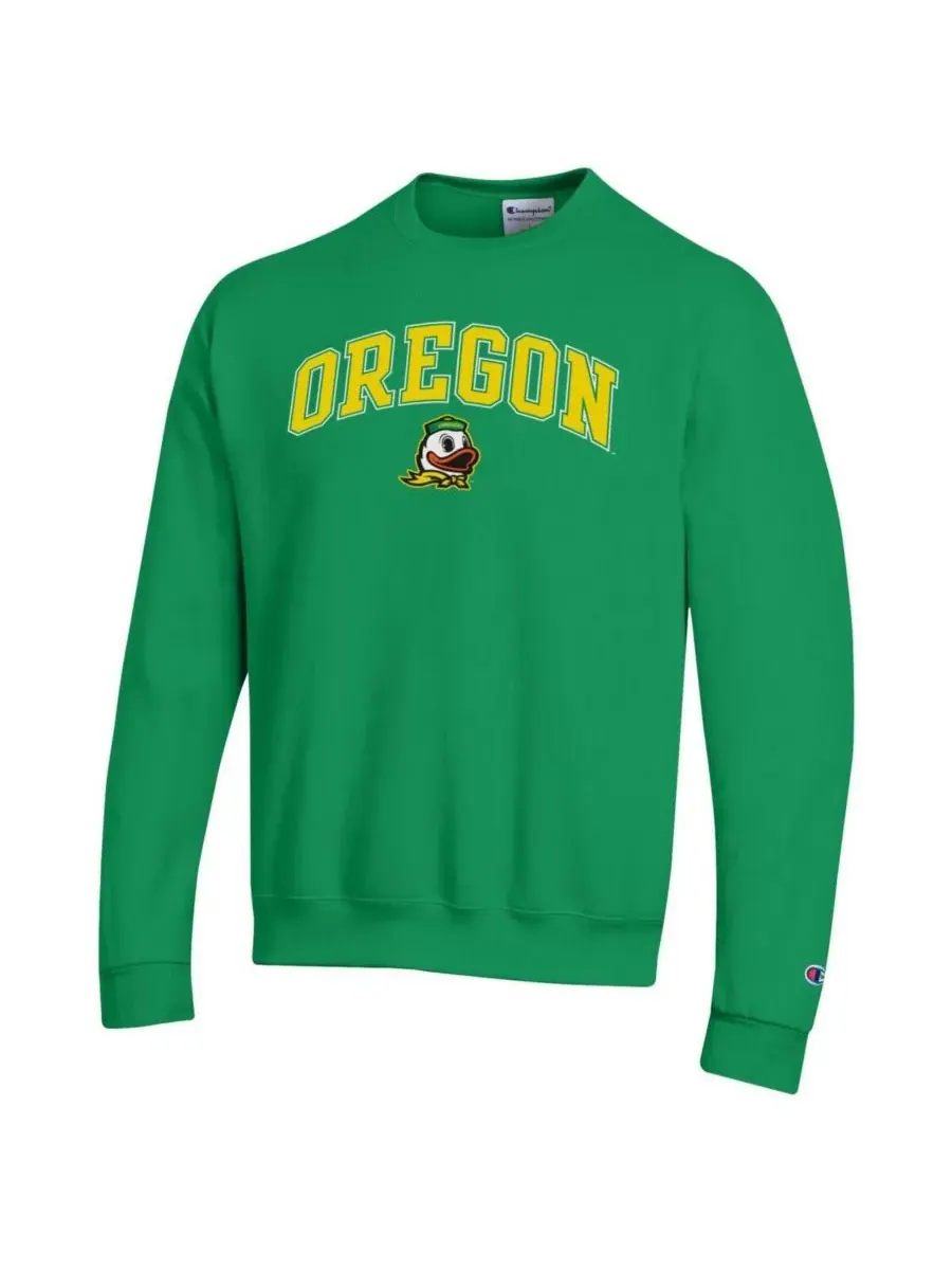 Champion Мужская зеленая толстовка с логотипом Oregon Ducks Arch Over Logo — изображение 3 из 3, зеленый