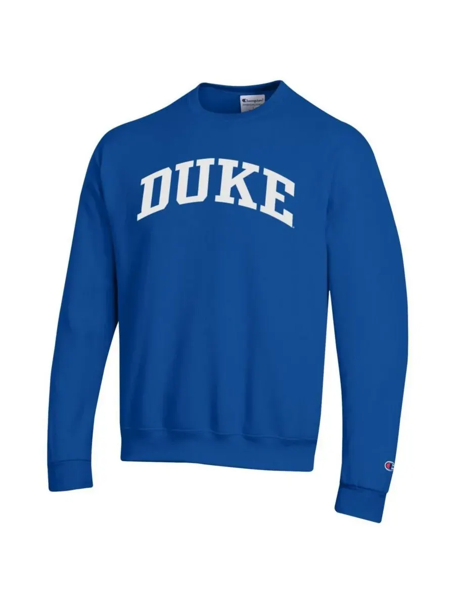Champion Мужская толстовка Royal Duke Blue Devils Basic Arch Fleece Pullover Sweatshirt — изображение 2 из 3, королевский