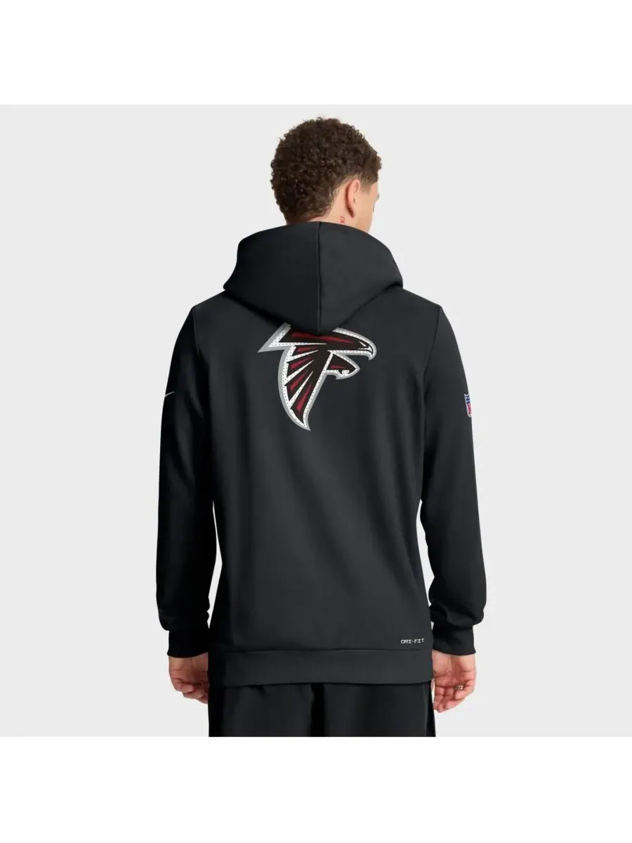Nike Мужская черная толстовка на молнии Atlanta Falcons Sideline Standard Issue Utility Player — изображение 2 из 5, черный