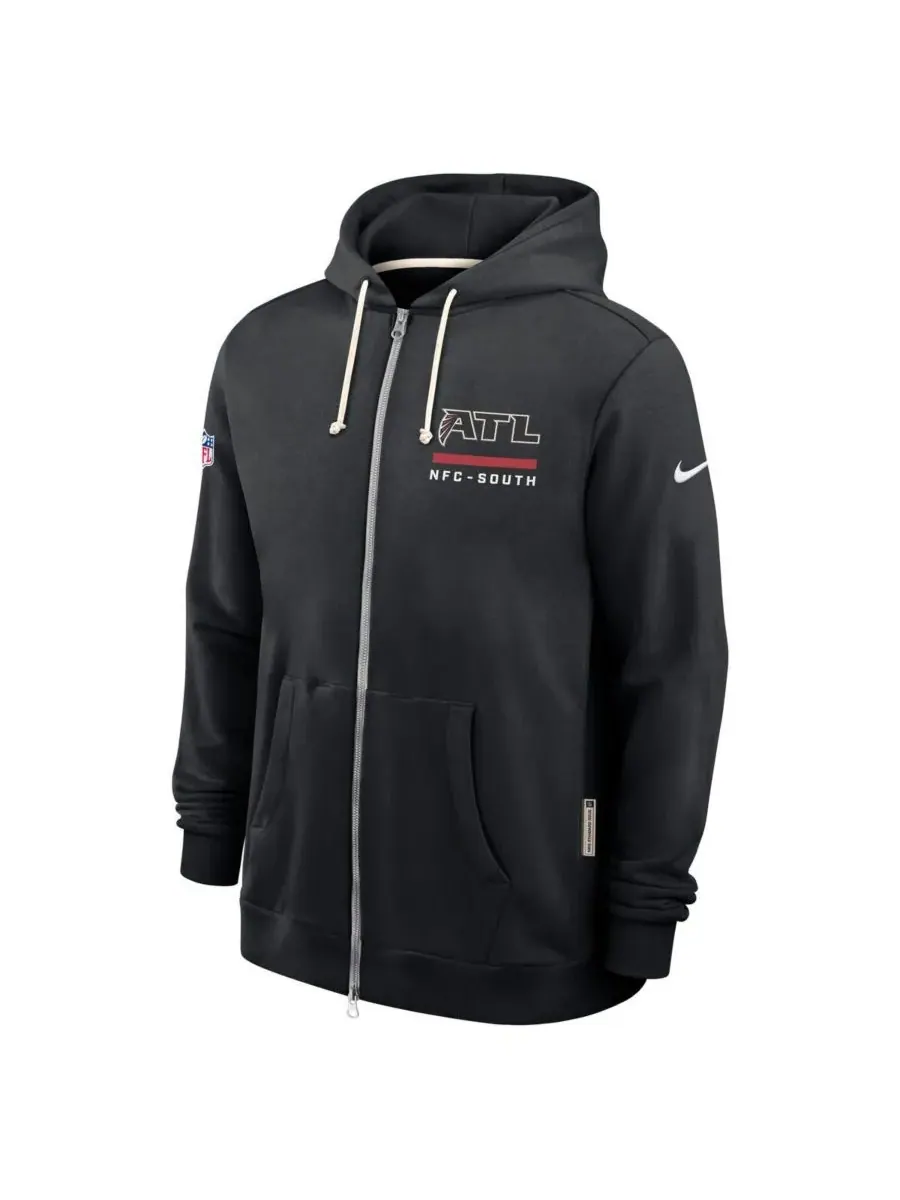 Nike Мужская черная толстовка на молнии Atlanta Falcons Sideline Standard Issue Utility Player — изображение 4 из 5, черный
