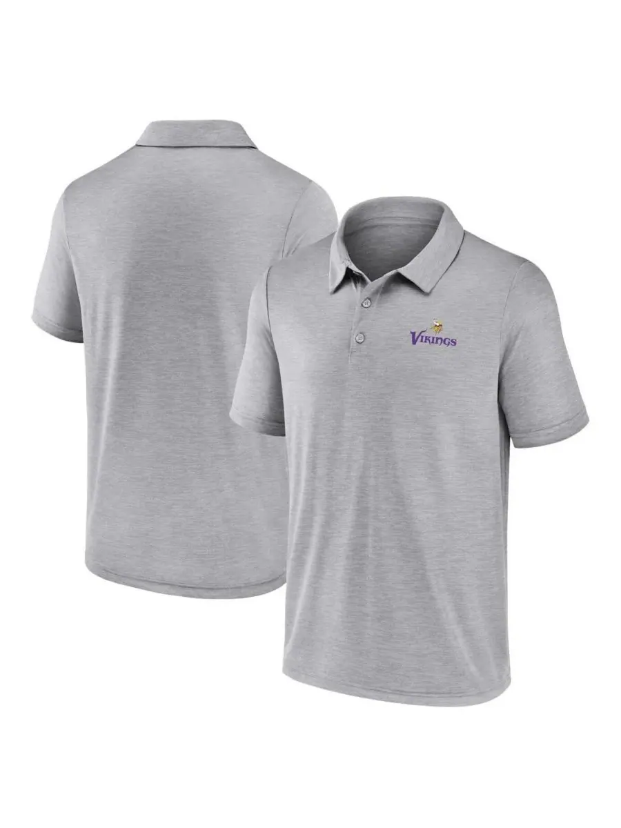 Fanatics Мужская серая рубашка поло Minnesota Vikings Making Waves — изображение 1 из 3, серый