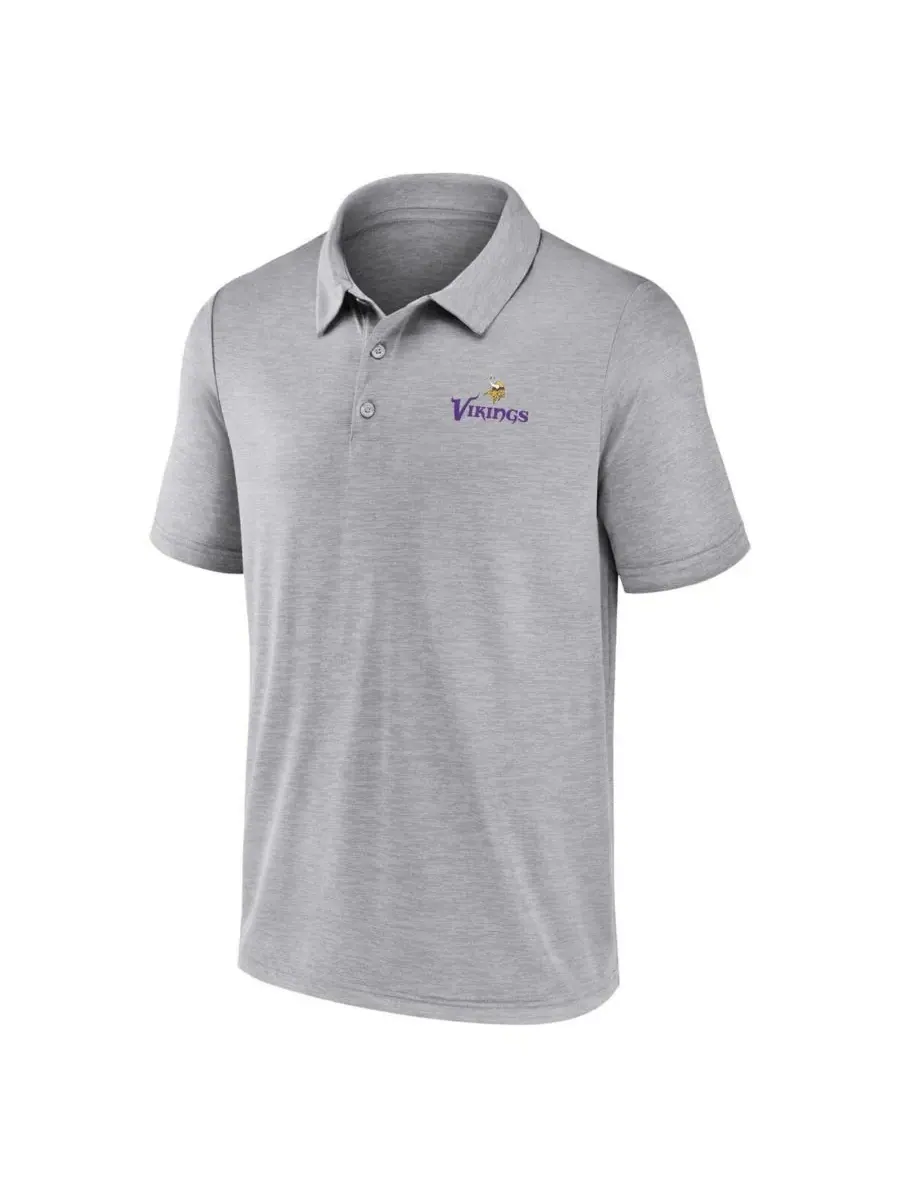 Fanatics Мужская серая рубашка поло Minnesota Vikings Making Waves — изображение 3 из 3, серый