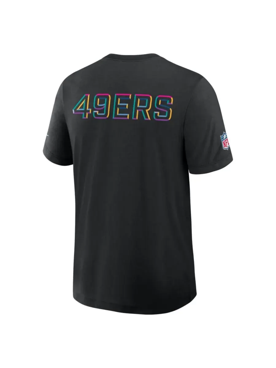 Nike Мужская черная футболка San Francisco 49ers Tall 2025 NFL Crucial Catch Tri-Blend Dri-FIT — изображение 3 из 3, черный