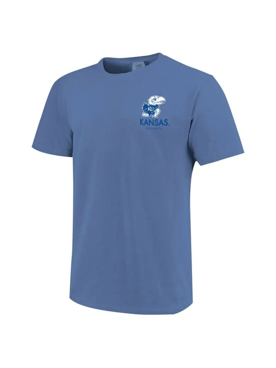 Мужская и женская футболка Royal Kansas Jayhawks Scenic Comfort Colors Image One — изображение 2 из 3, королевский