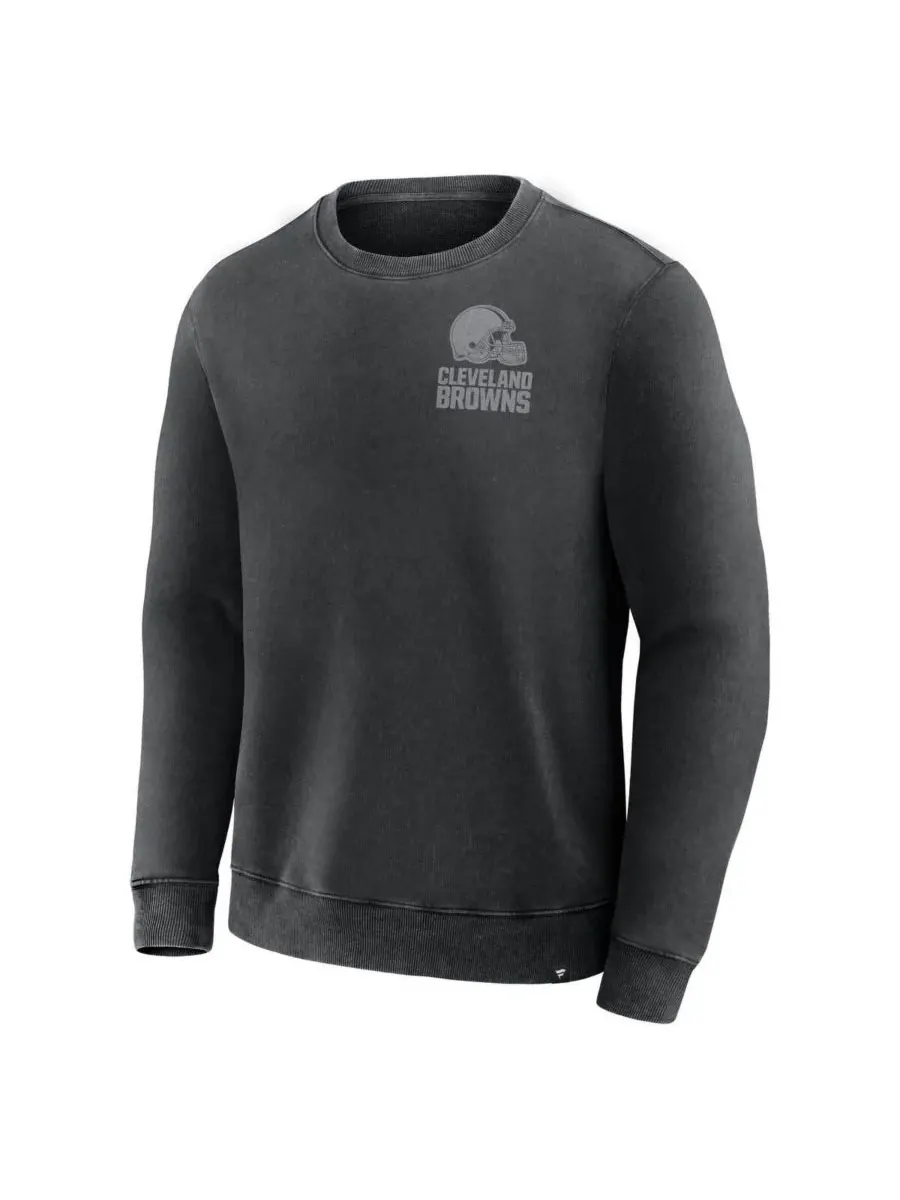 Fanatics Мужская черная толстовка-пуловер Cleveland Browns Deep Route — изображение 2 из 3, черный
