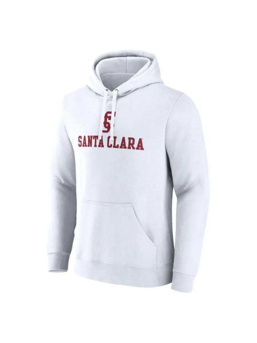 Fanatics Мужская белая толстовка с капюшоном и основным логотипом команды Santa Clara Broncos — изображение 3 из 3, белый