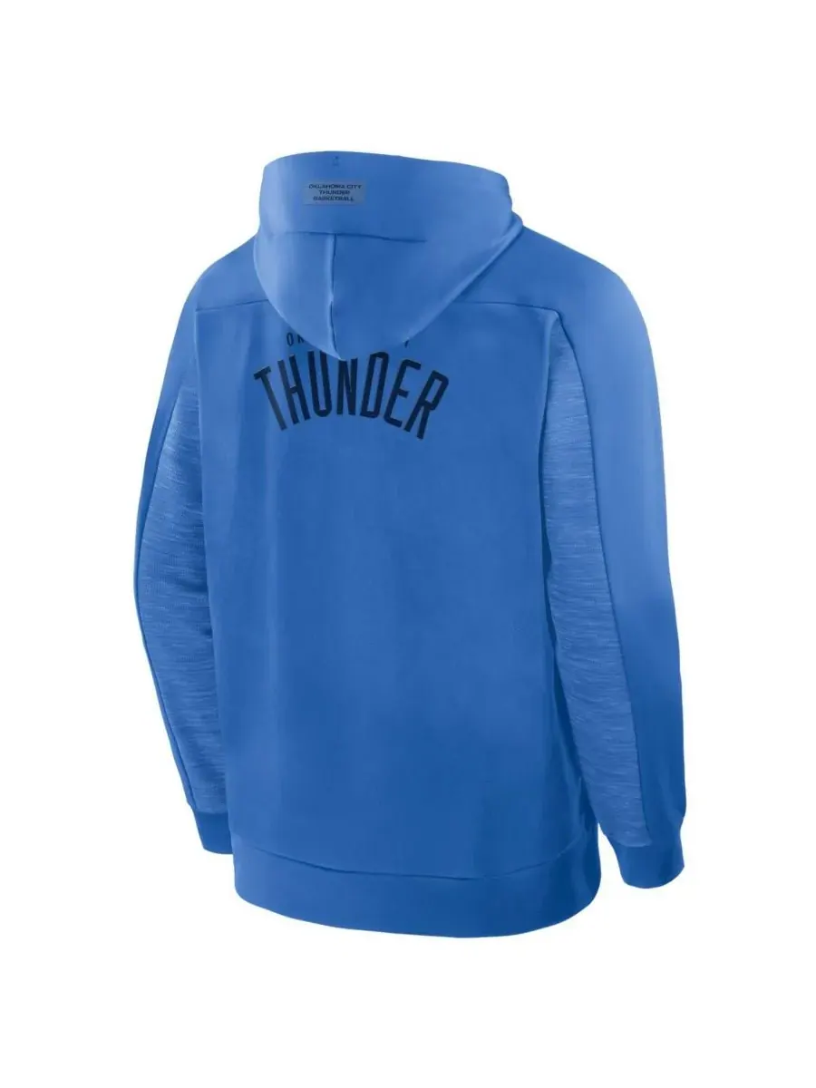 Fanatics Мужская синяя толстовка на молнии Oklahoma City Thunder Back Door Cut Play Defender — изображение 2 из 2, синий