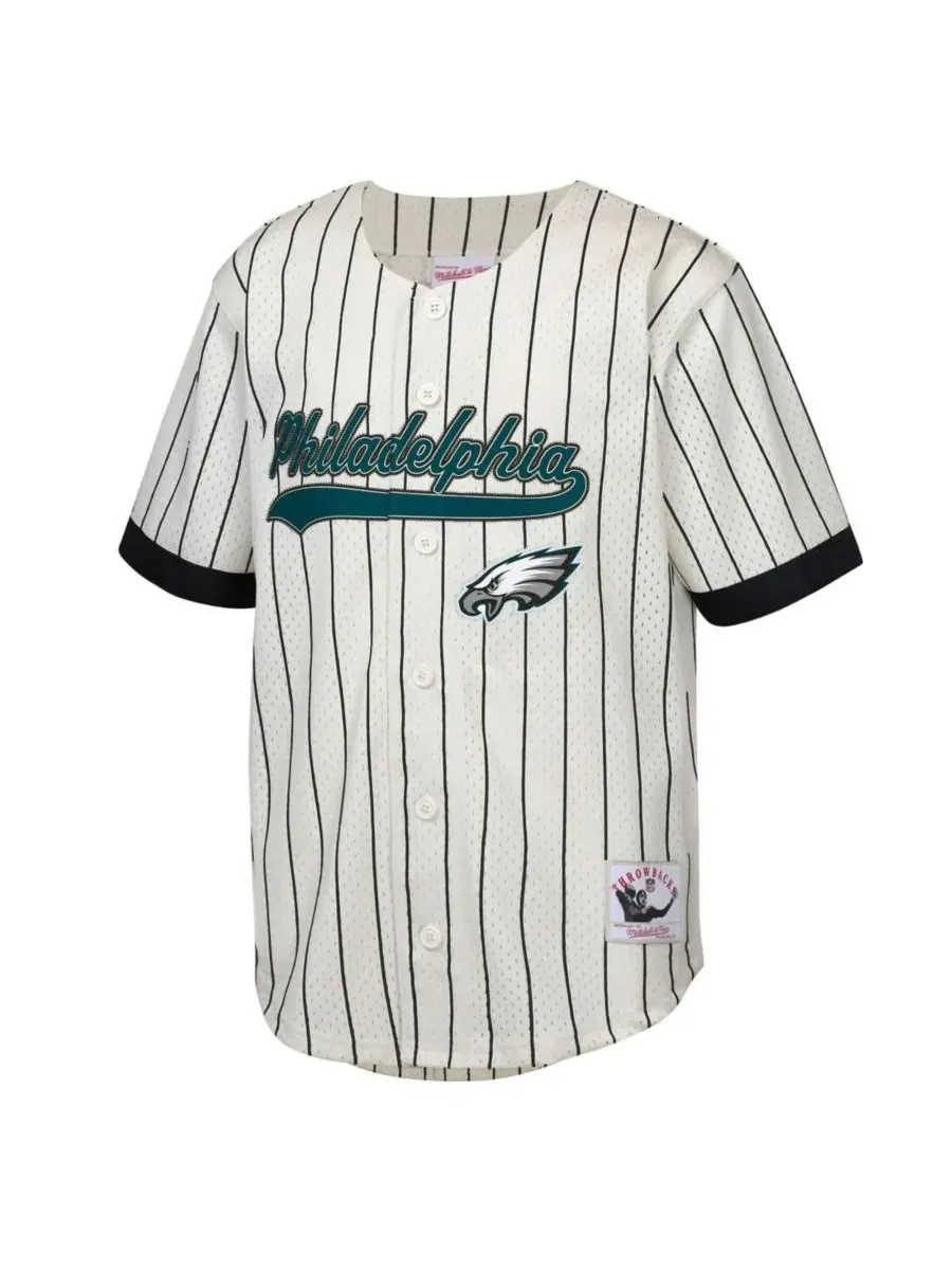 Mitchell & Ness Большие мальчики и девочки Брайан Докинс Кремовая бейсбольная майка Филадельфия — изображение 2 из 3, бежевый