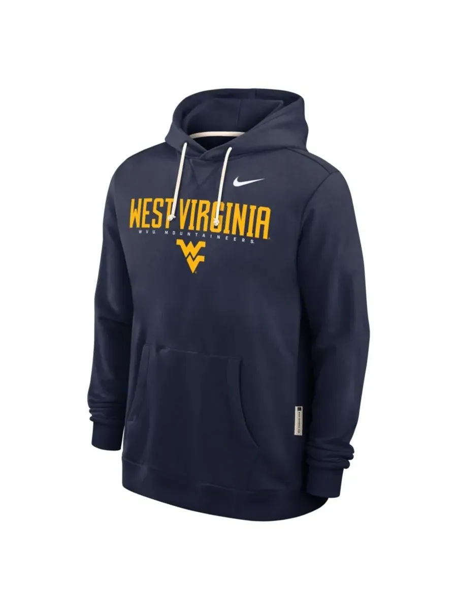 Nike Мужская темно-синяя толстовка West Virginia Mountaineers 2025 Sideline Standard Issue Dri-FIT — изображение 3 из 5