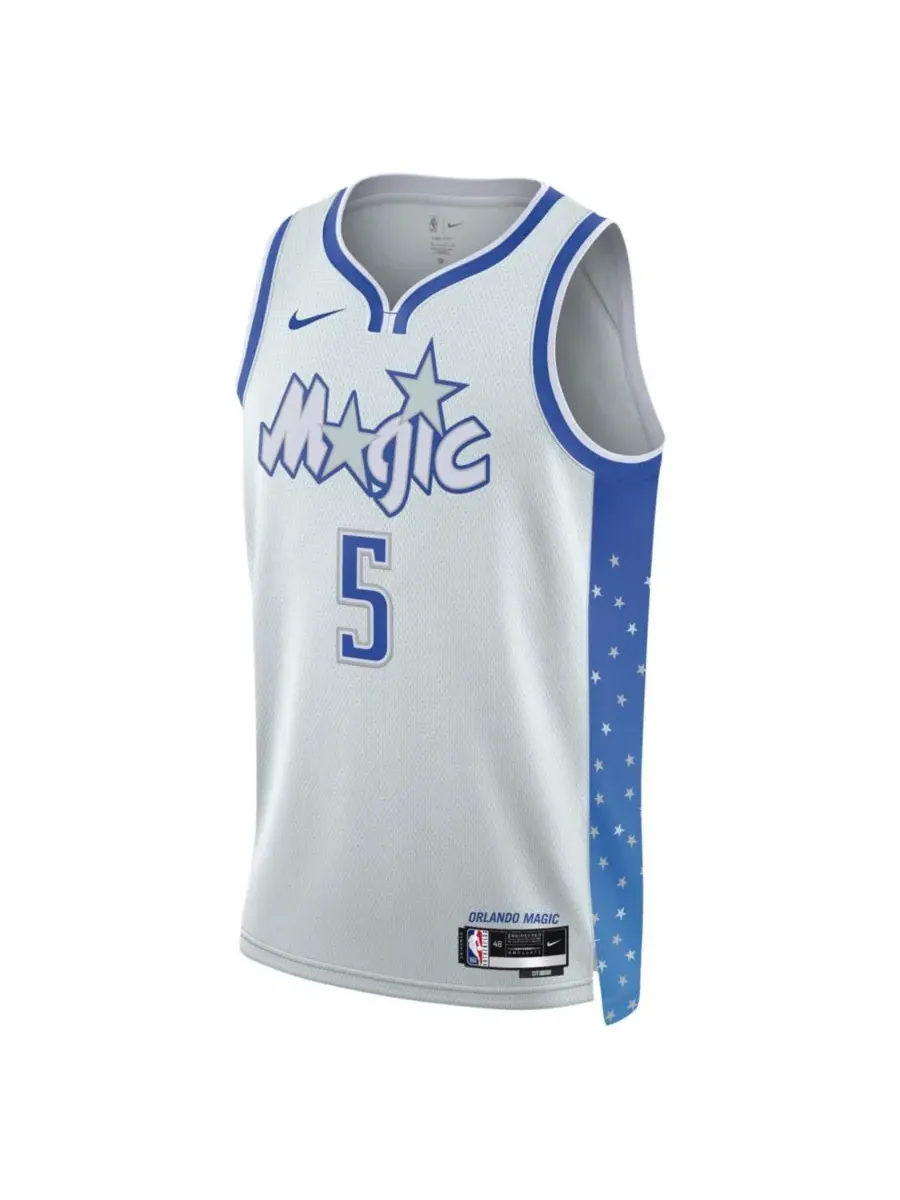 Nike Мужская и женская серебристая майка Паоло Банчеро, Orlando Magic, сезон 2025/26 City Edition — изображение 2 из 3