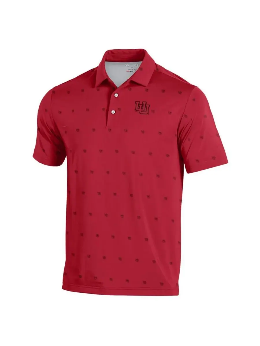 Under Armour Мужская красная футболка-поло Utah Utes Gameday ArmourFuse — изображение 2 из 3, красный