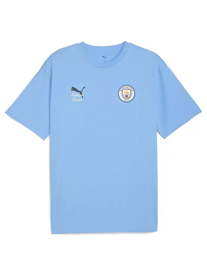 X KidSuper Мужская футболка с принтом Manchester City 2025 FIFA Club World Cup в светло-голубом — изображение 3 из 3