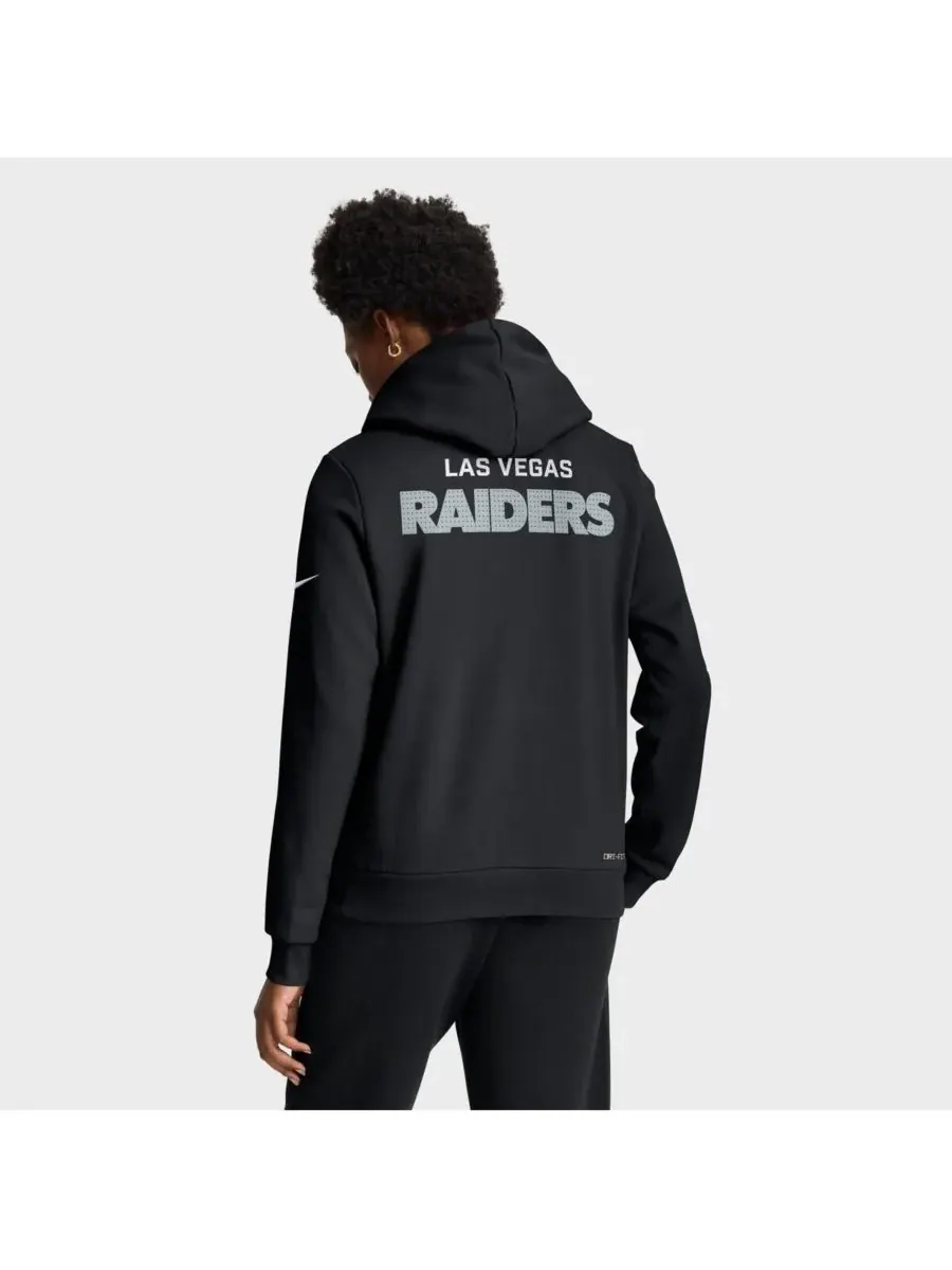 Nike Женская черная толстовка Las Vegas Raiders Sideline Standard Issue Initial Home Dri-FIT — изображение 2 из 4, черный