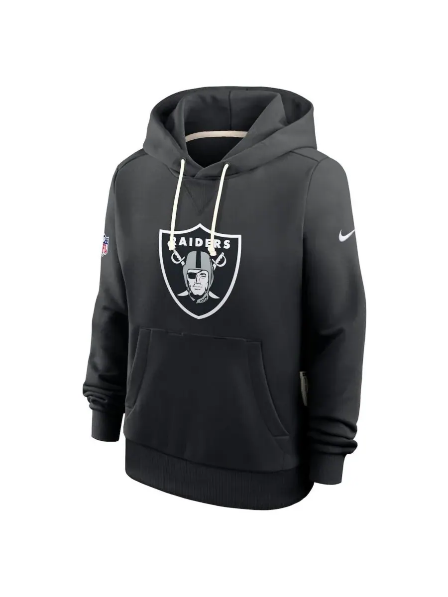 Nike Женская черная толстовка Las Vegas Raiders Sideline Standard Issue Initial Home Dri-FIT — изображение 3 из 4, черный
