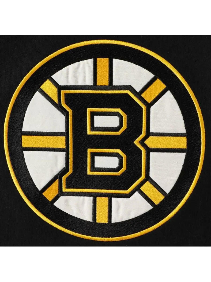 '47 Brand Мужская черная толстовка с капюшоном David Pastrnak с кружевом и логотипом Boston Bruins — изображение 3 из 4
