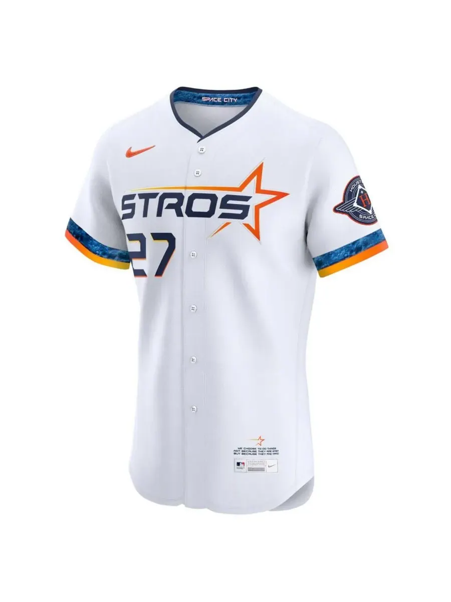 Nike Мужская белая футболка Хосе Алтуве, Houston Astros 2025 City Connect Elite Player Jersey — изображение 2 из 3, белый