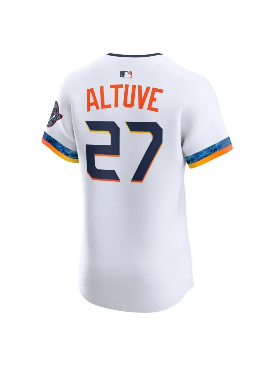 Nike Мужская белая футболка Хосе Алтуве, Houston Astros 2025 City Connect Elite Player Jersey — изображение 3 из 3, белый