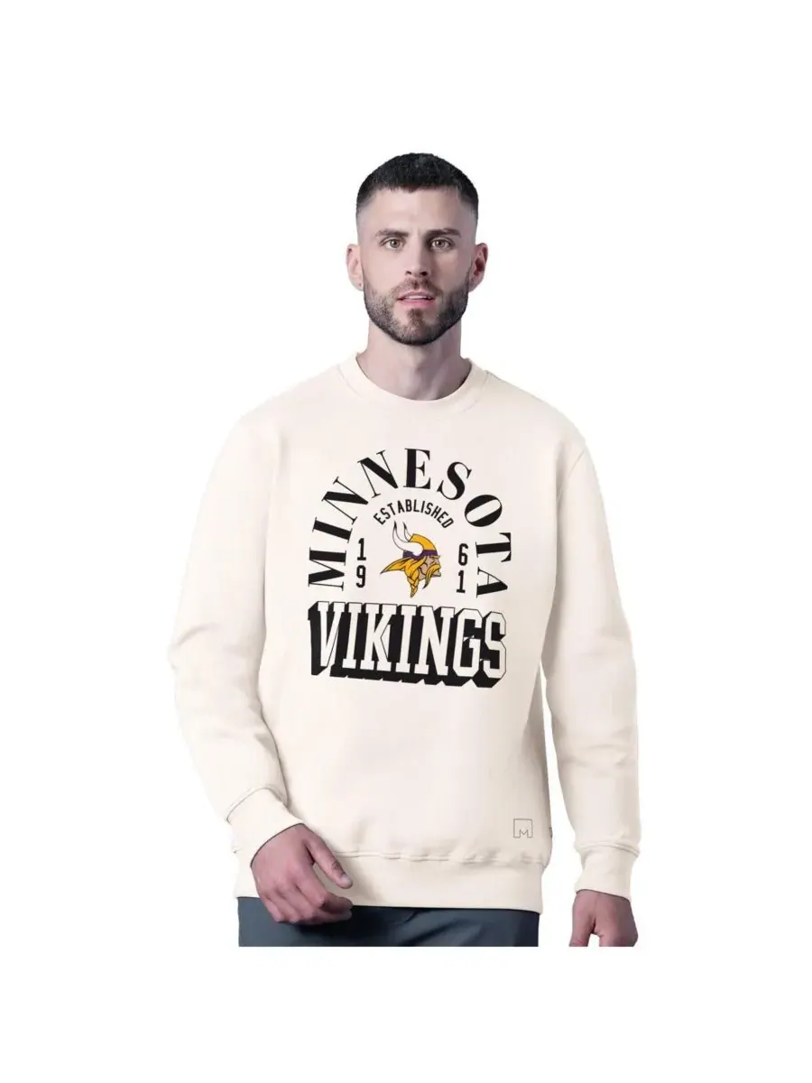 MSX by Michael Strahan Мужская белая толстовка Minnesota Vikings Whiteout Tri-Blend
