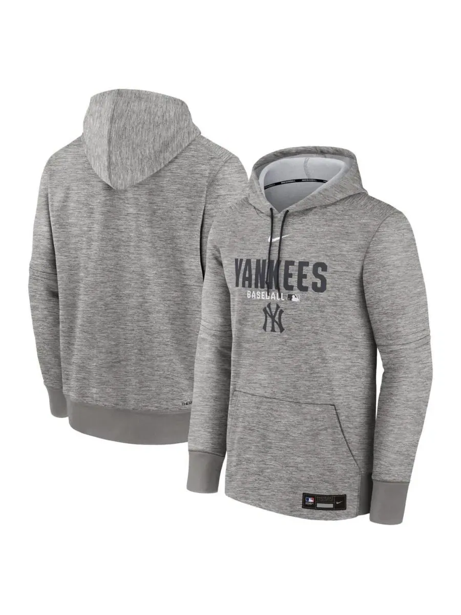 Худи New York Yankees Authentic Collection Therma-FIT с длинным рукавом Nike — изображение 1 из 3, темно-серый