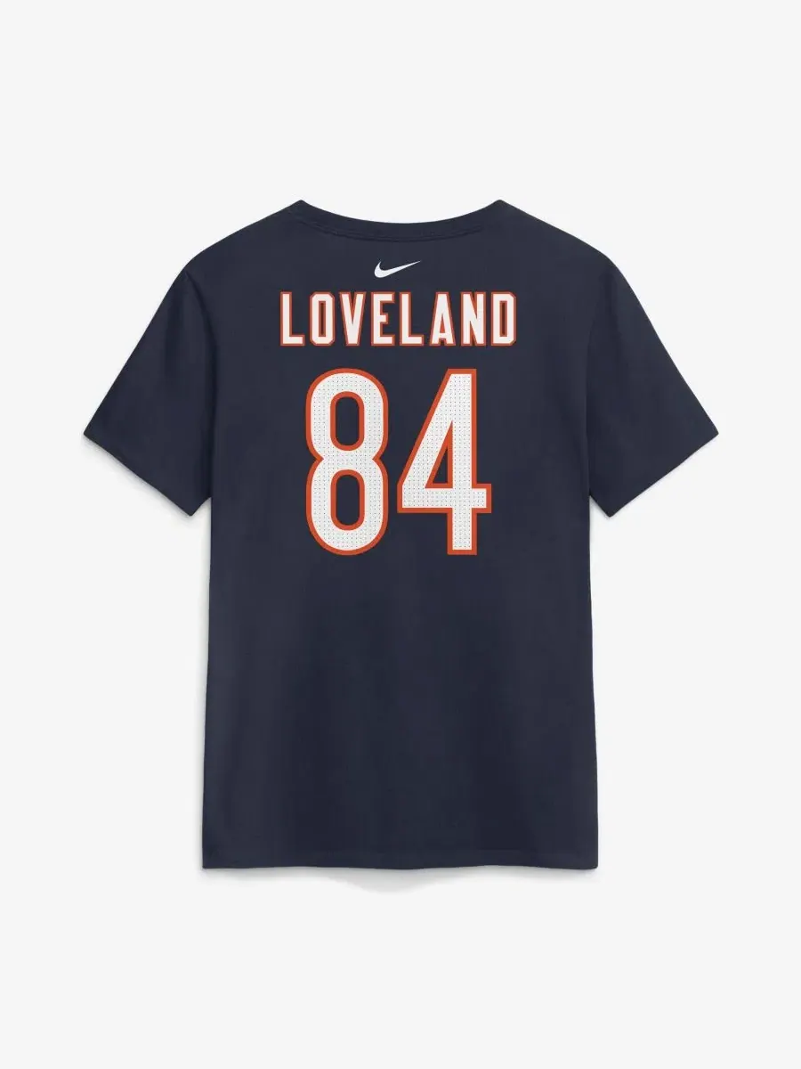 Футболка с именем и номером игрока Colston Loveland Nike — изображение 3 из 3, темно-синий