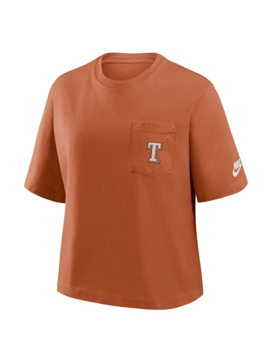 Футболка свободного кроя с винтажным принтом Texas Longhorns Nike — изображение 2 из 5, оранжевый