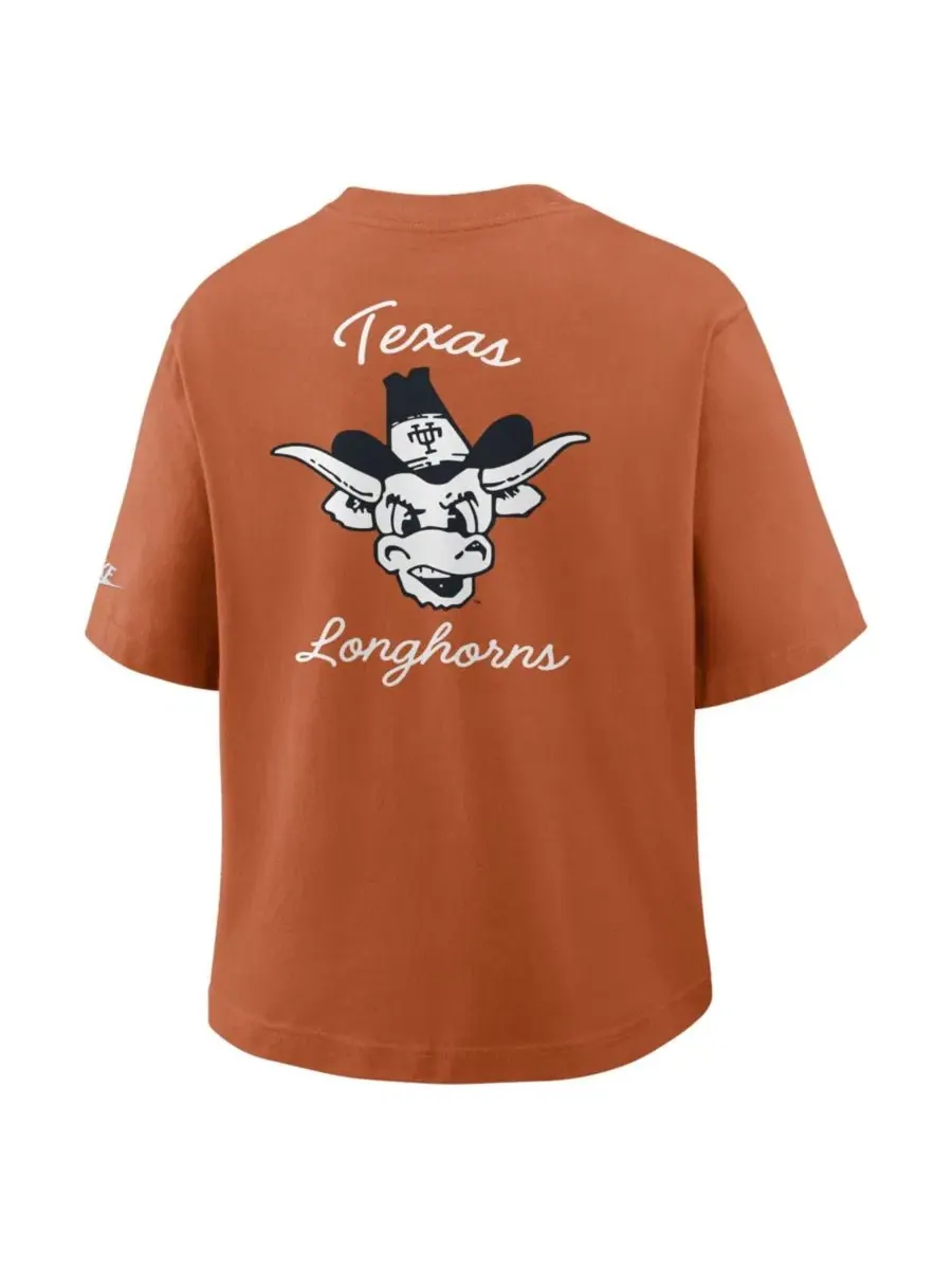 Футболка свободного кроя с винтажным принтом Texas Longhorns Nike — изображение 3 из 5, оранжевый