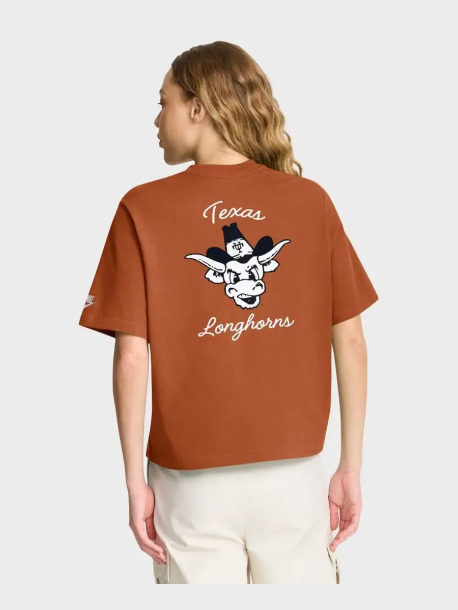Футболка свободного кроя с винтажным принтом Texas Longhorns Nike — изображение 4 из 5, оранжевый