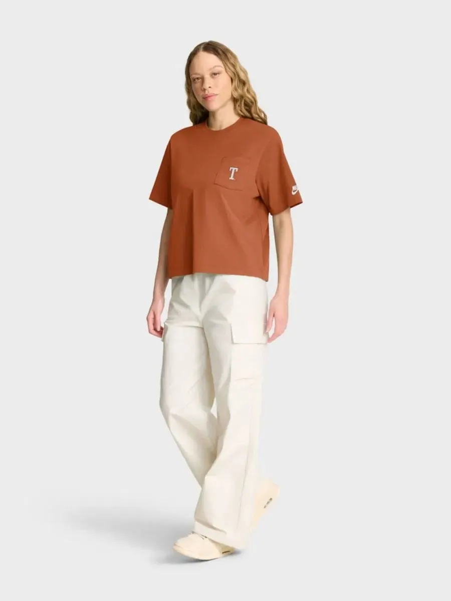 Футболка свободного кроя с винтажным принтом Texas Longhorns Nike — изображение 5 из 5, оранжевый