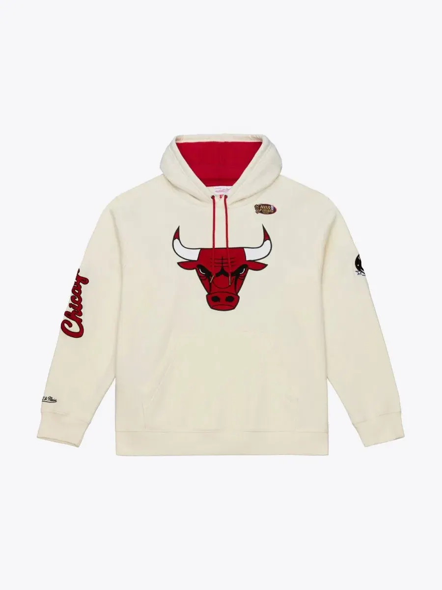 Худи из флиса с вышивкой Chicago Bulls Mitchell & Ness — изображение 1 из 5, бежевый