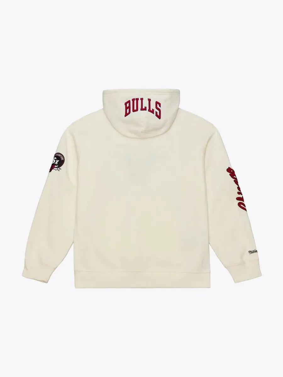 Худи из флиса с вышивкой Chicago Bulls Mitchell & Ness — изображение 5 из 5, бежевый