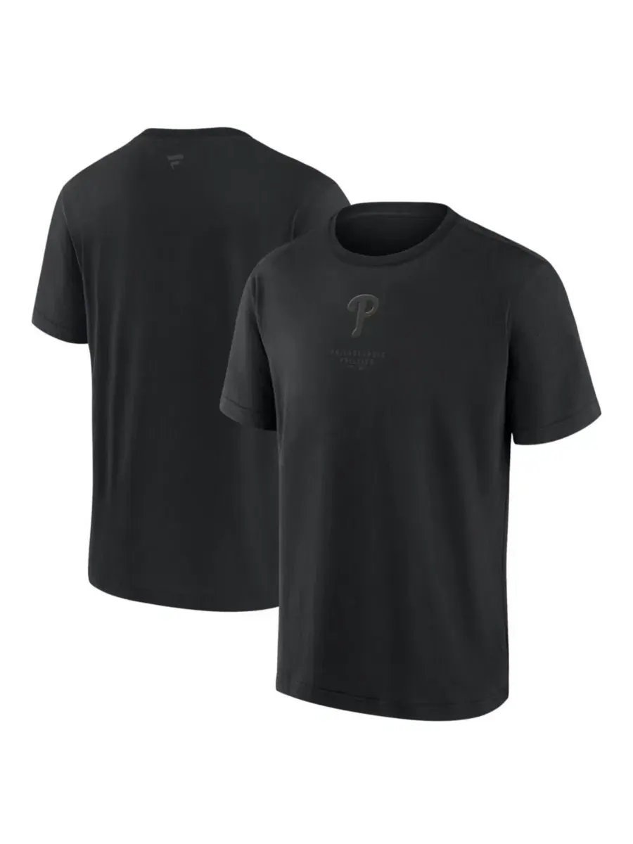 Футболка с принтом Philadelphia Phillies Black Out Fanatics — изображение 1 из 3, черный