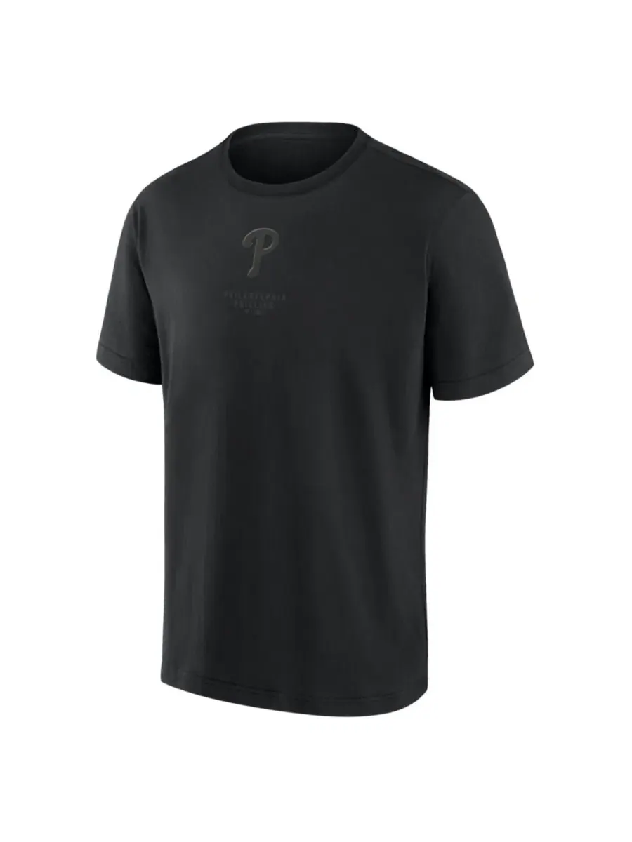 Футболка с принтом Philadelphia Phillies Black Out Fanatics — изображение 2 из 3, черный