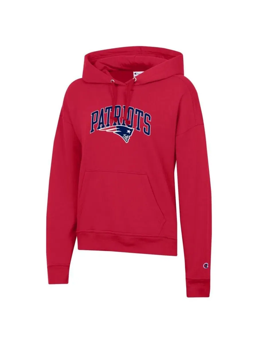 Худи с капюшоном Powerblend New England Patriots Champion — изображение 2 из 3, красный