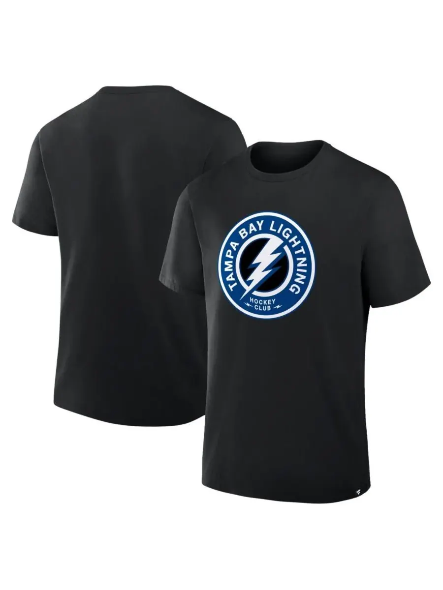 Футболка с коротким рукавом с принтом Tampa Bay Lightning Elevated Essential Fanatics — изображение 1 из 3, черный