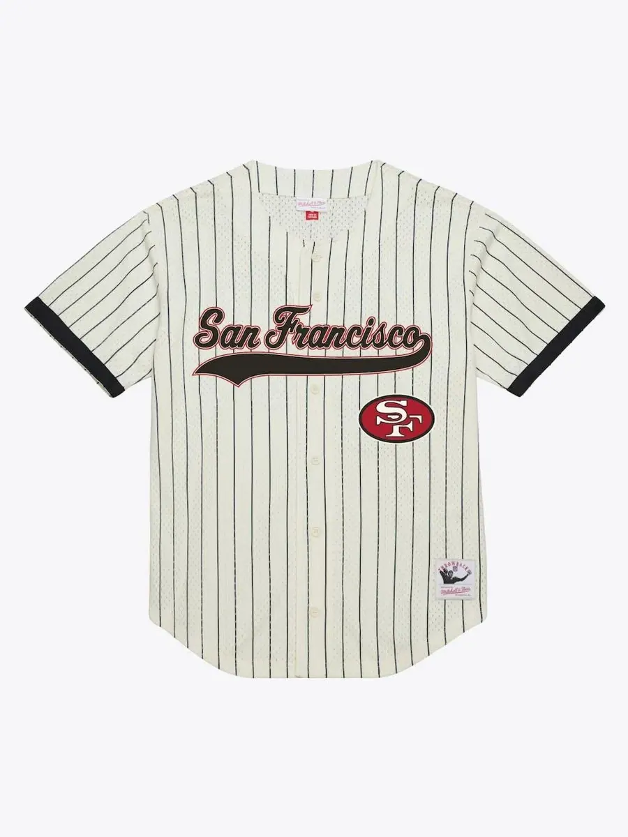 Мужская футболка с принтом Joe Montana Mitchell & Ness — изображение 1 из 2, бежевый