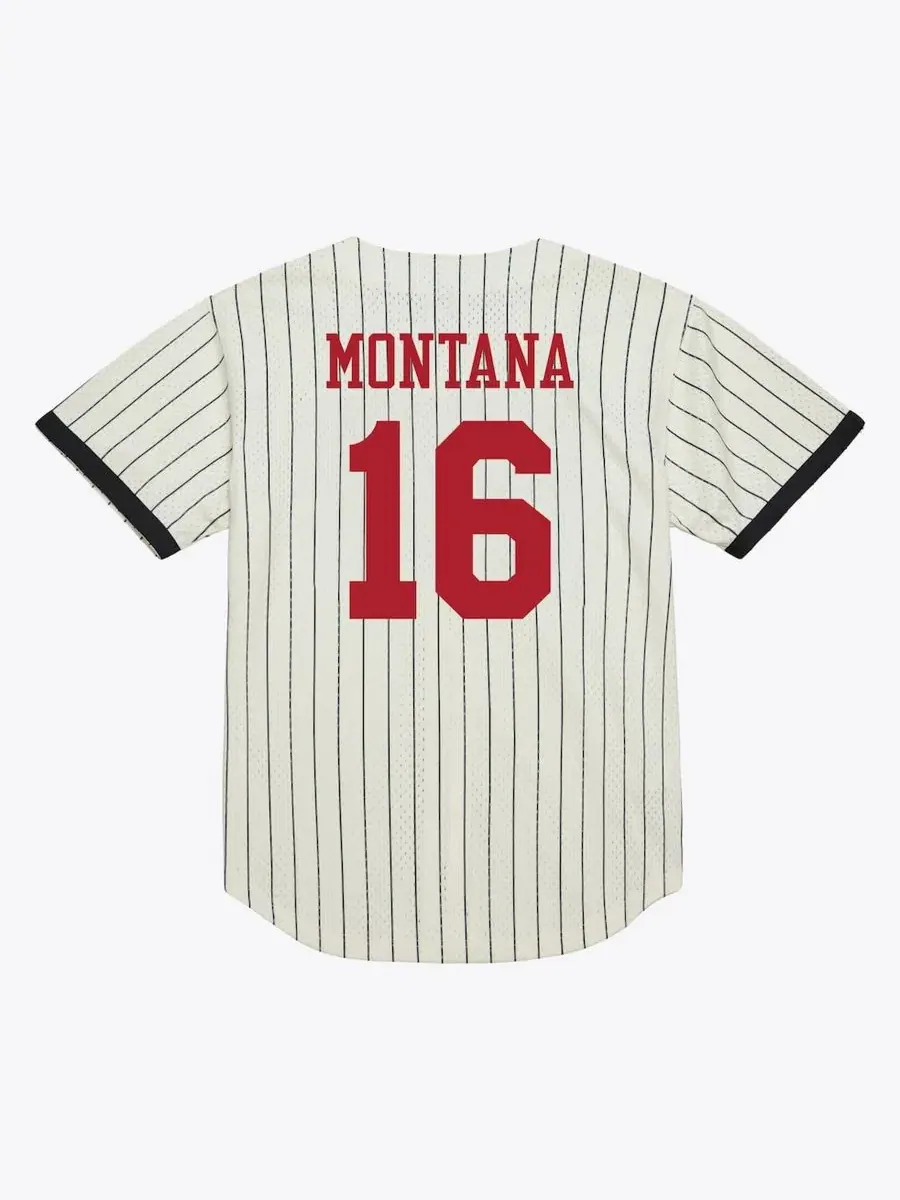 Мужская футболка с принтом Joe Montana Mitchell & Ness — изображение 2 из 2, бежевый