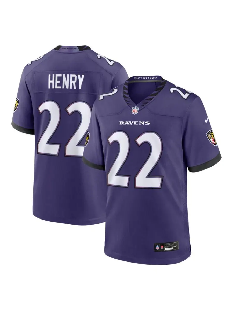 Игровая футболка Nike Derrick Henry Purple Baltimore Ravens — изображение 1 из 3, фиолетовый