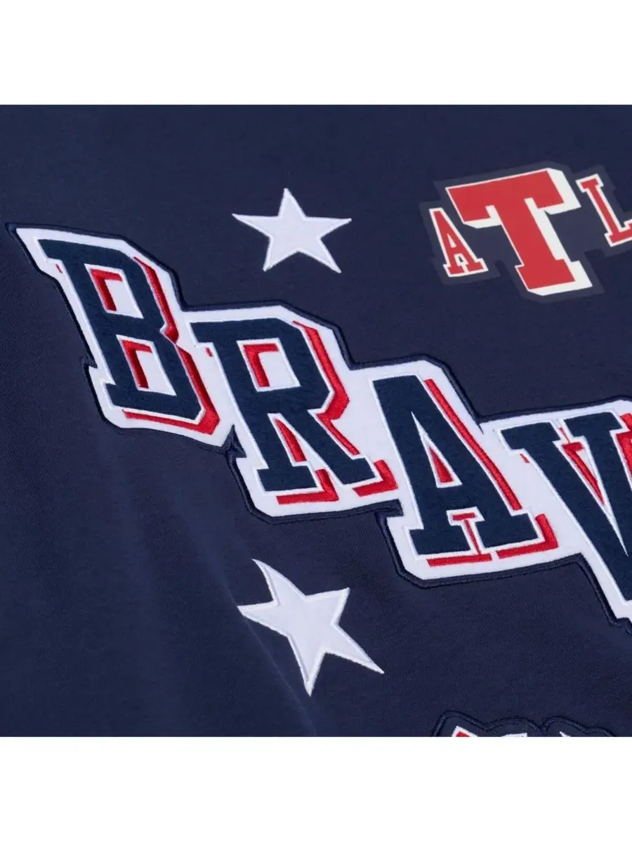 Свитшот с принтом Atlanta Braves Pep Rally Mitchell & Ness — изображение 4 из 5, темно-синий