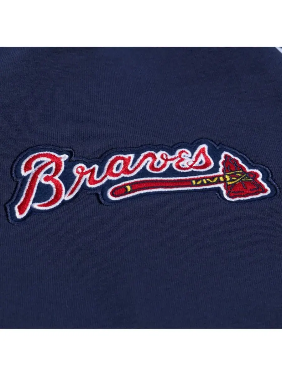 Свитшот с принтом Atlanta Braves Pep Rally Mitchell & Ness — изображение 5 из 5, темно-синий