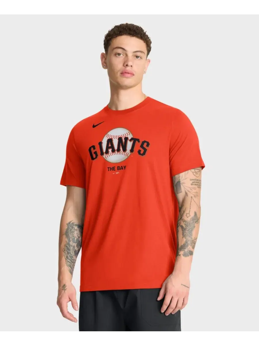 Футболка с принтом Tri-Blend Logo San Francisco Giants Nike — изображение 1 из 5, оранжевый