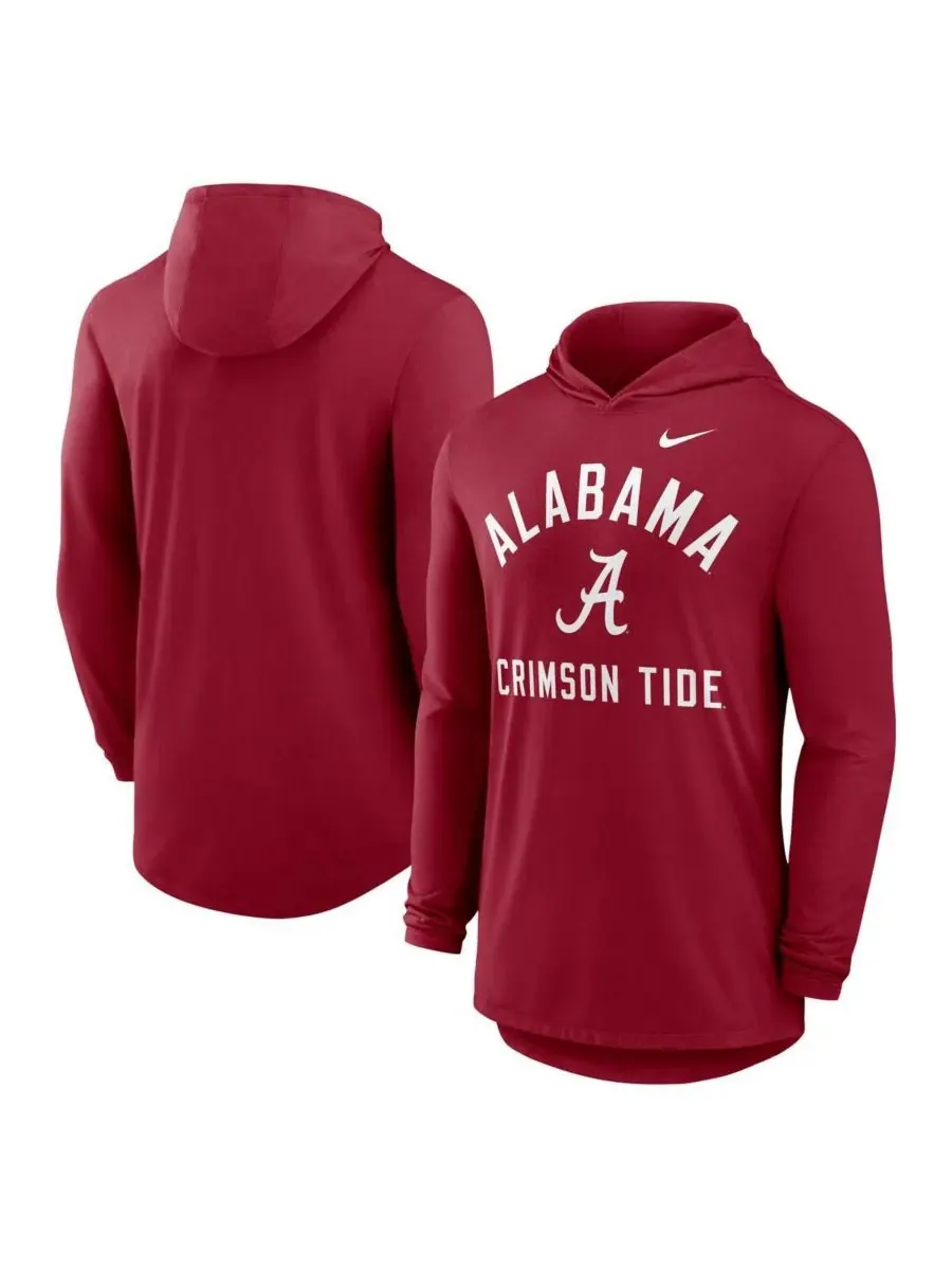 Nike Мужская футболка с длинным рукавом Crimson Alabama Crimson Tide Classic Arch Tri-Blend — изображение 1 из 3, красный