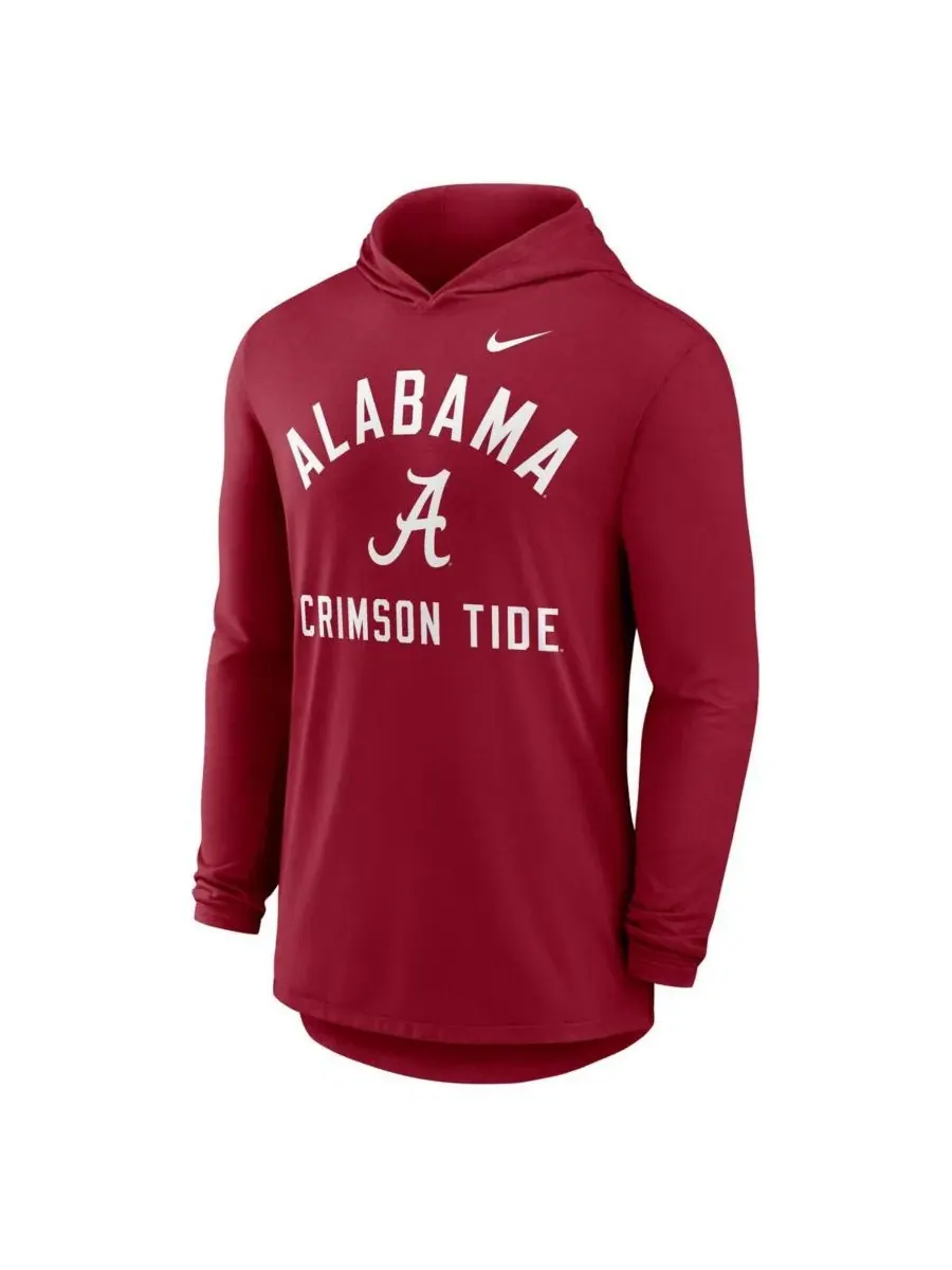Nike Мужская футболка с длинным рукавом Crimson Alabama Crimson Tide Classic Arch Tri-Blend — изображение 2 из 3, красный